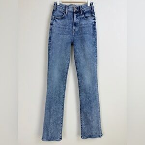 MOTHER The Hustler Sneak High Rise Jeans 25 Wash On The Road